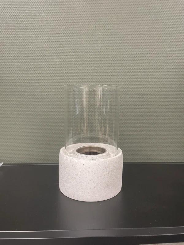 *Ozocozy* Bio-ethanol Sfeerhaard – 200ml, Ophalen of Verzenden, Zo goed als nieuw, Witte sfeerhaard, speciaal voor een mooie huis/tuinsfeer.