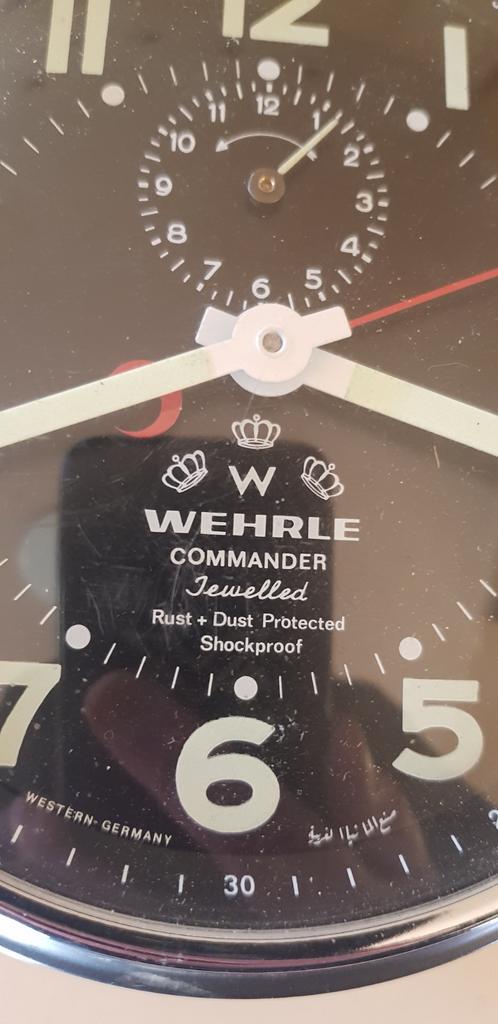 Vintage Wekker Wehrle Commander jaren 50 60 klok, Ophalen
