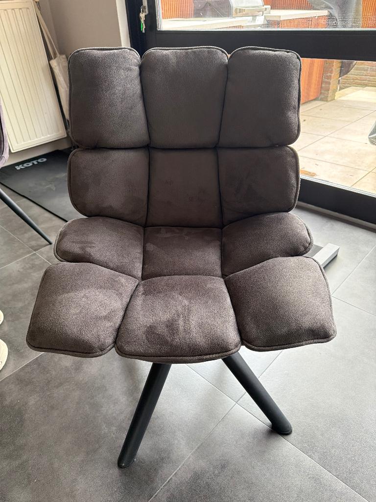 Eetkamerstoel Eleonora Daan, Ophalen, Gebruikt, Grijs, Drie