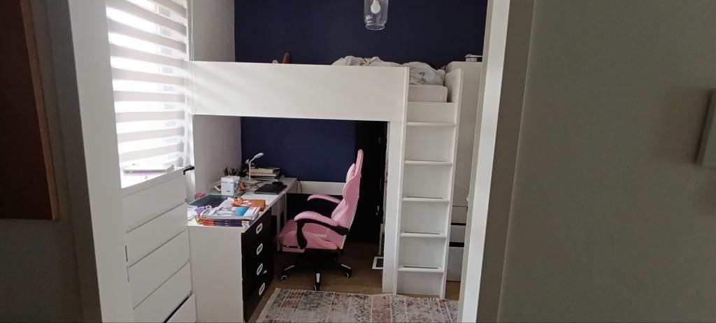 Ikea Stuva - Smastad hoogslaper, met bureau, Ophalen, Hoogslaper