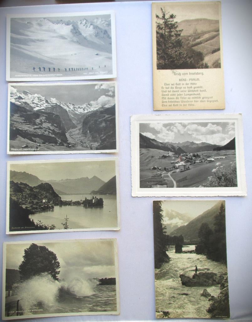 Jaren 20 en 30 Kaarten~Meren, Skiërs~Alpenlanden, Ophalen of Verzenden, 1920 tot 1940, Natuur