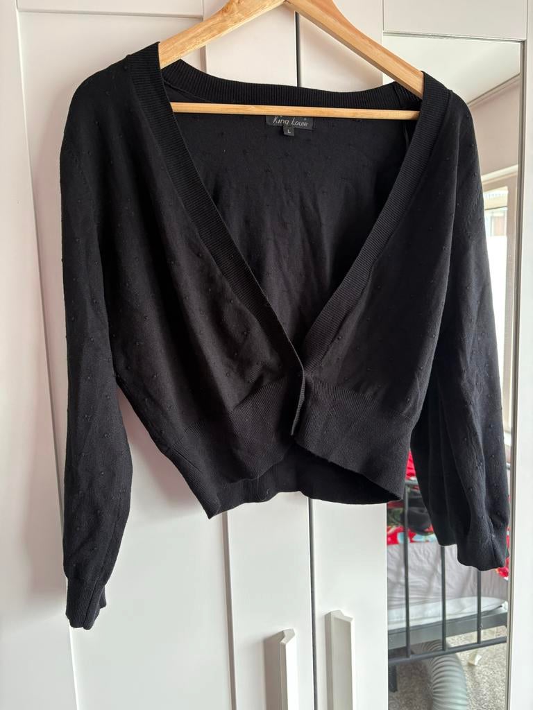 Zwart vestje King Louie, Kleding | Dames, Ophalen of Verzenden, Gedragen, Maat 42/44 (L), Zwart