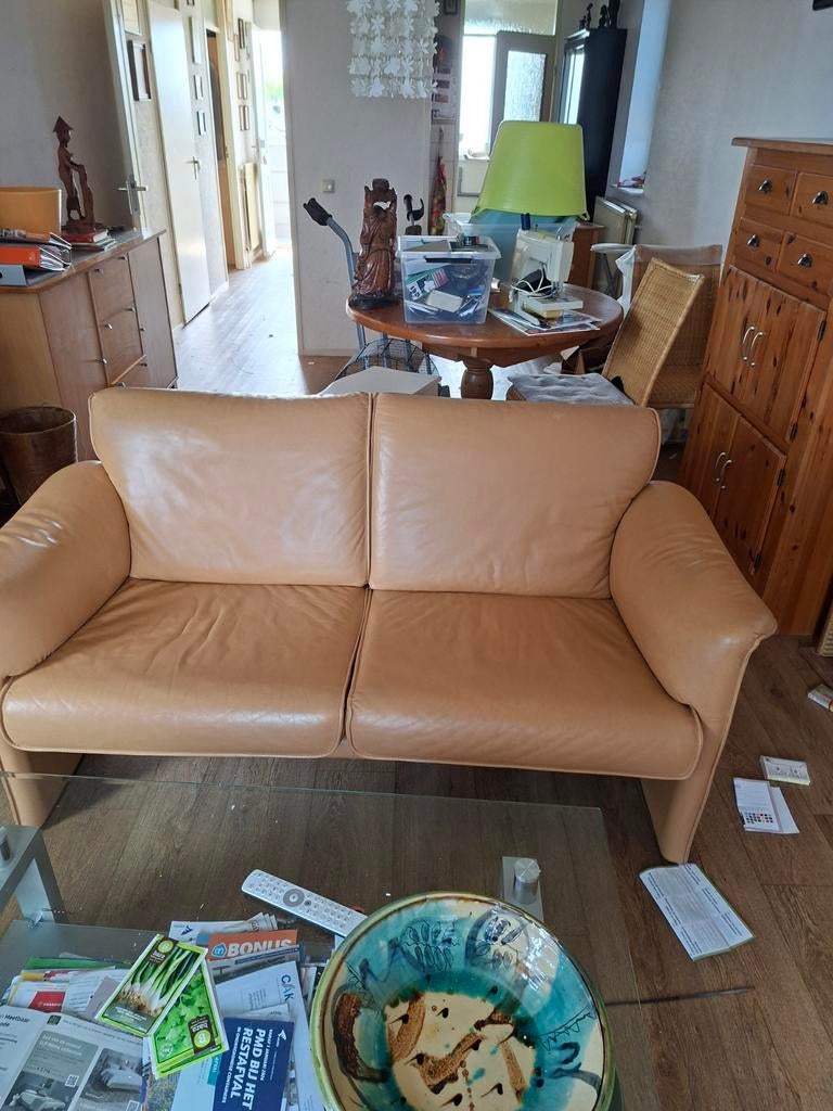 Gratis af te halen 2 zits bank, Ophalen of Verzenden, Gebruikt