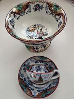 Antieke kastkom en kop en schotel Timor P. Regout, Ophalen of Verzenden