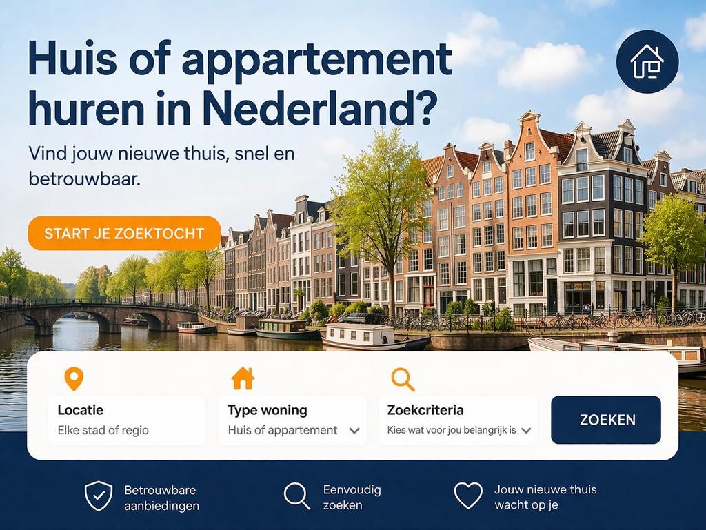 een huis of appartement huren