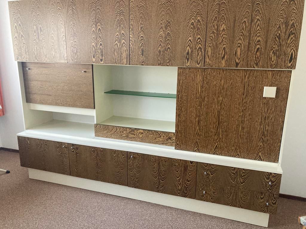 Wandmeubel jaren zeventig, Huis en Inrichting, Ophalen, Gebruikt, 150 tot 200 cm, 200 tot 250 cm