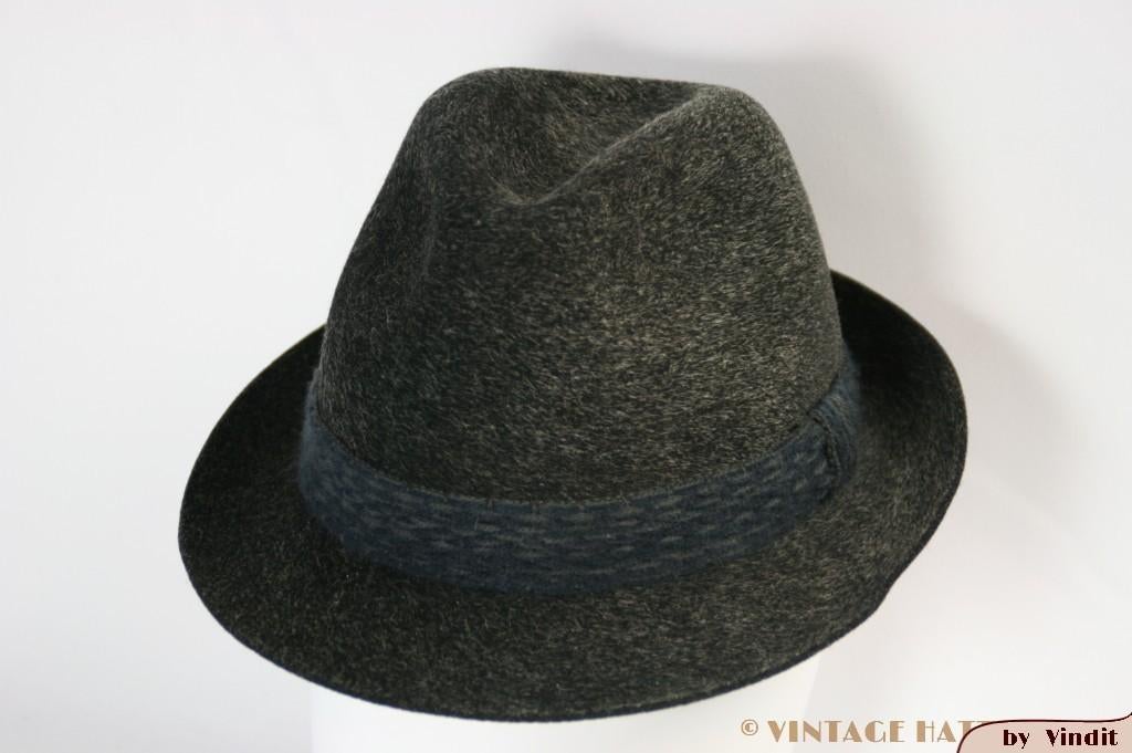 kleine Vintage Gleufhoed Canda donker grijs haarvilt 54, Kinderen en Baby's, Kinderkleding | Petten en Hoeden, Canda (C and A = C&A)