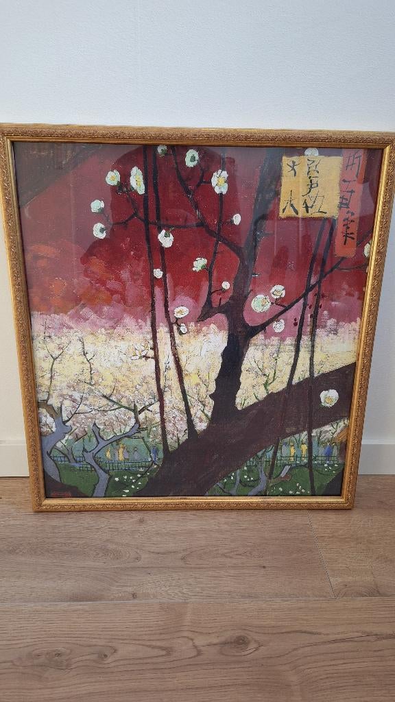 Van Gogh in leuke gouden lijst, Ophalen