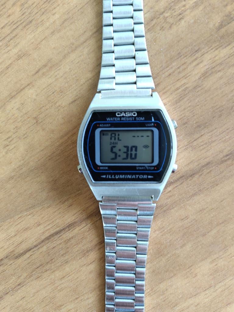 Casio horloge B640W, Gebruikt, Staal, Polshorloge, Ophalen of Verzenden