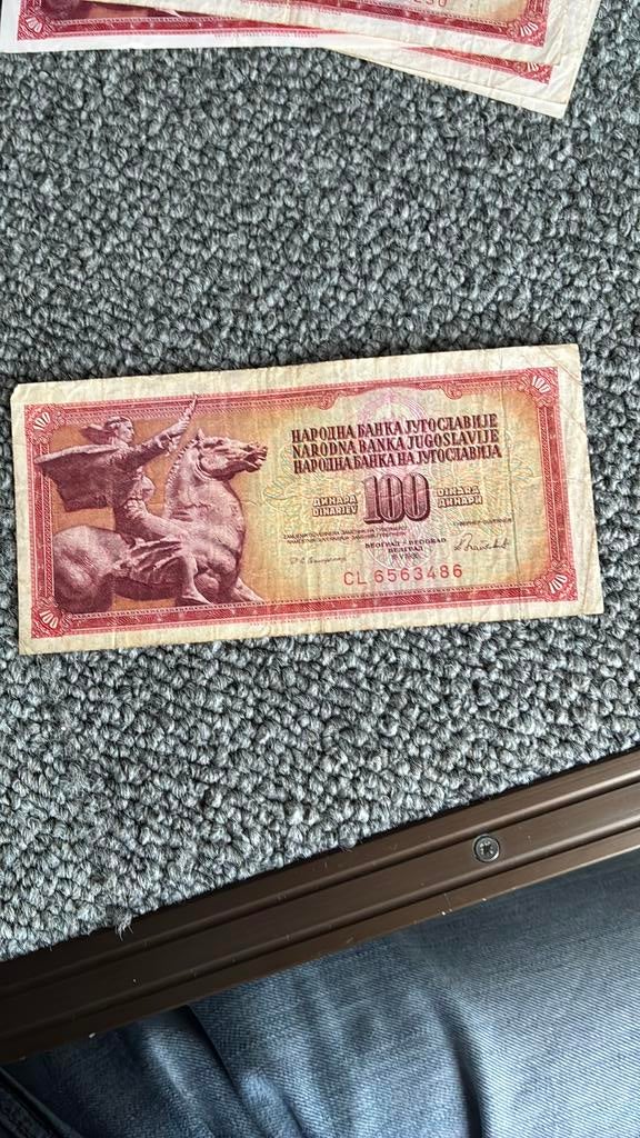Joegoslavie 100 dinara 1986, Postzegels en Munten, Bankbiljetten | Europa | Niet-Eurobiljetten, Ophalen of Verzenden, Joegoslavië