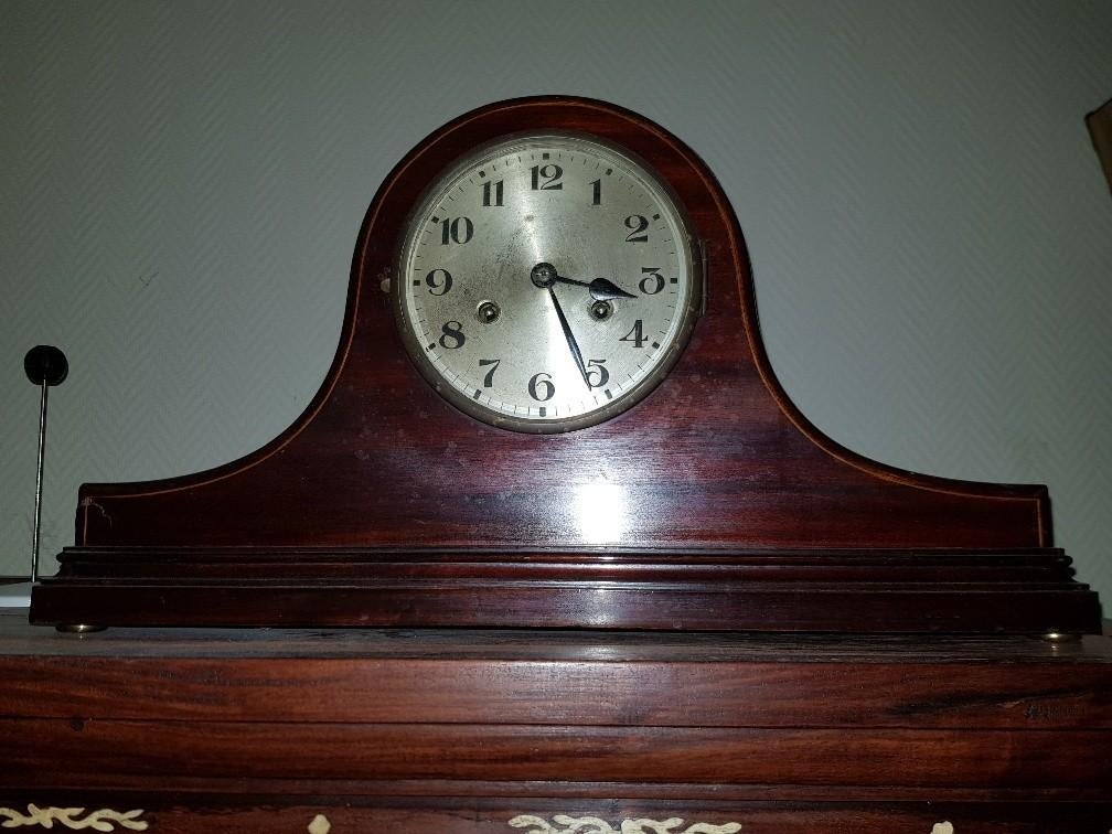 Antieke pendule, incl sleutel, Ophalen