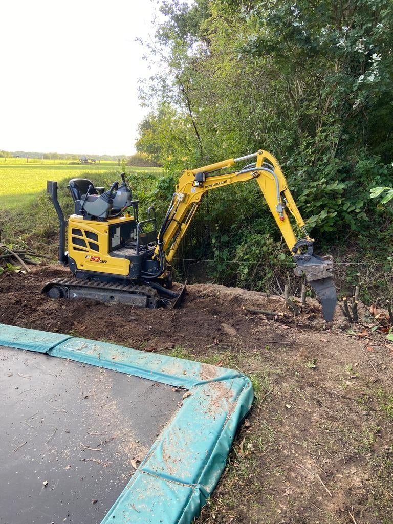 Minikraan te huur inclusief machinist, Tuin en Terras, Ophalen, Volle zon, Overige soorten