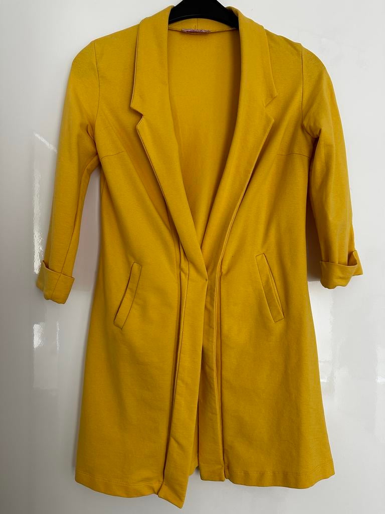 Dames blazer lang geel, Geel, Ophalen of Verzenden, Jasje, Maat 36 (S)