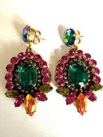 Kleurrijke strass/kristal oorbellen van Godly jewels, Overige materialen, Verzenden, Hangers, Gebruikt