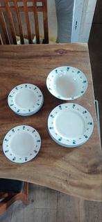 Servies Van Well ,  met blauwe tulp, Ophalen of Verzenden, Porselein, Overige stijlen, Bord(en)