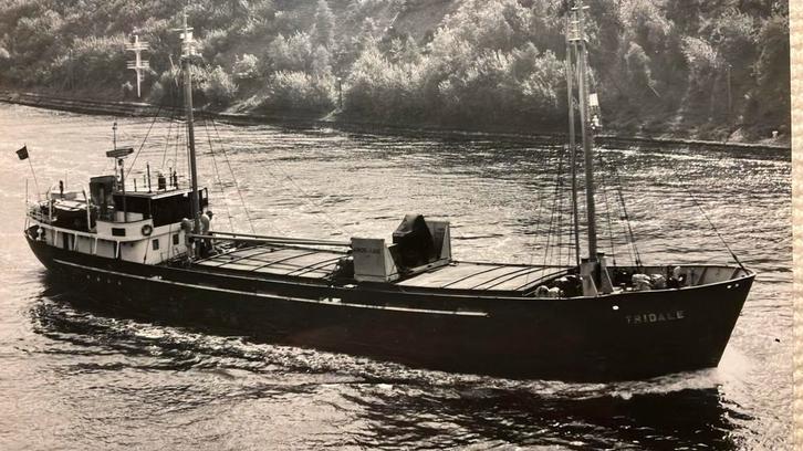TRIDALE ex Valbella 1951  Kieler Kanaal, Verzamelen, Scheepvaart, Zo goed als nieuw, Kaart, Foto of Prent, Ophalen of Verzenden