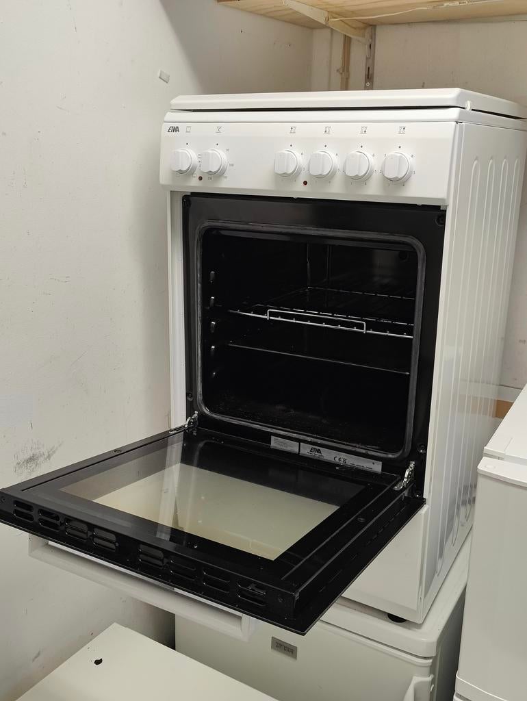 ETNA FEV150WIT elektrisch fornuis met fijne oven, Ophalen, Gebruikt, 60 cm of meer, Grill