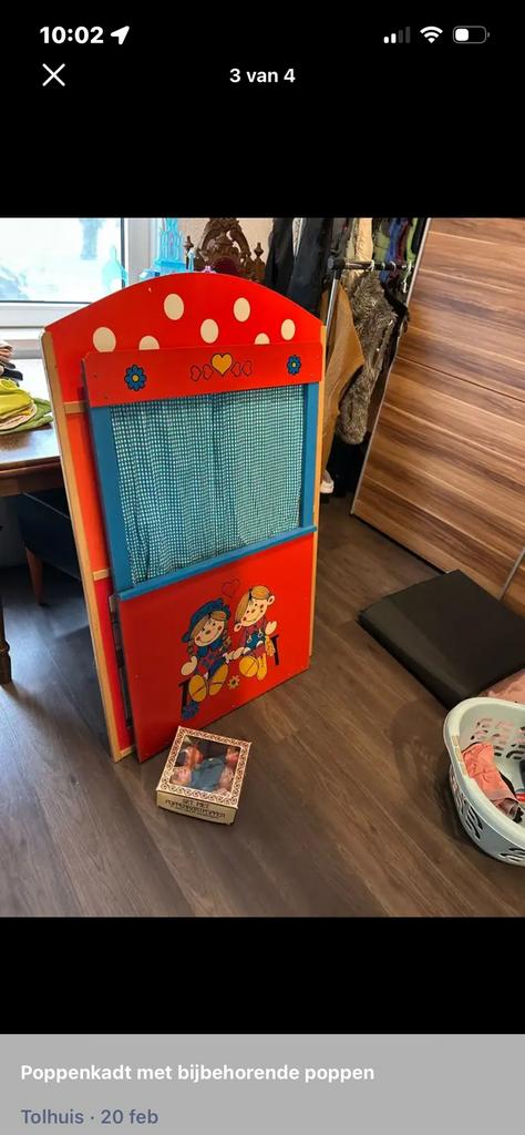 Poppenkast met.bijbehorende poppen, Kinderen en Baby's, Speelgoed | Poppen, Ophalen of Verzenden, Zo goed als nieuw, Overige typen