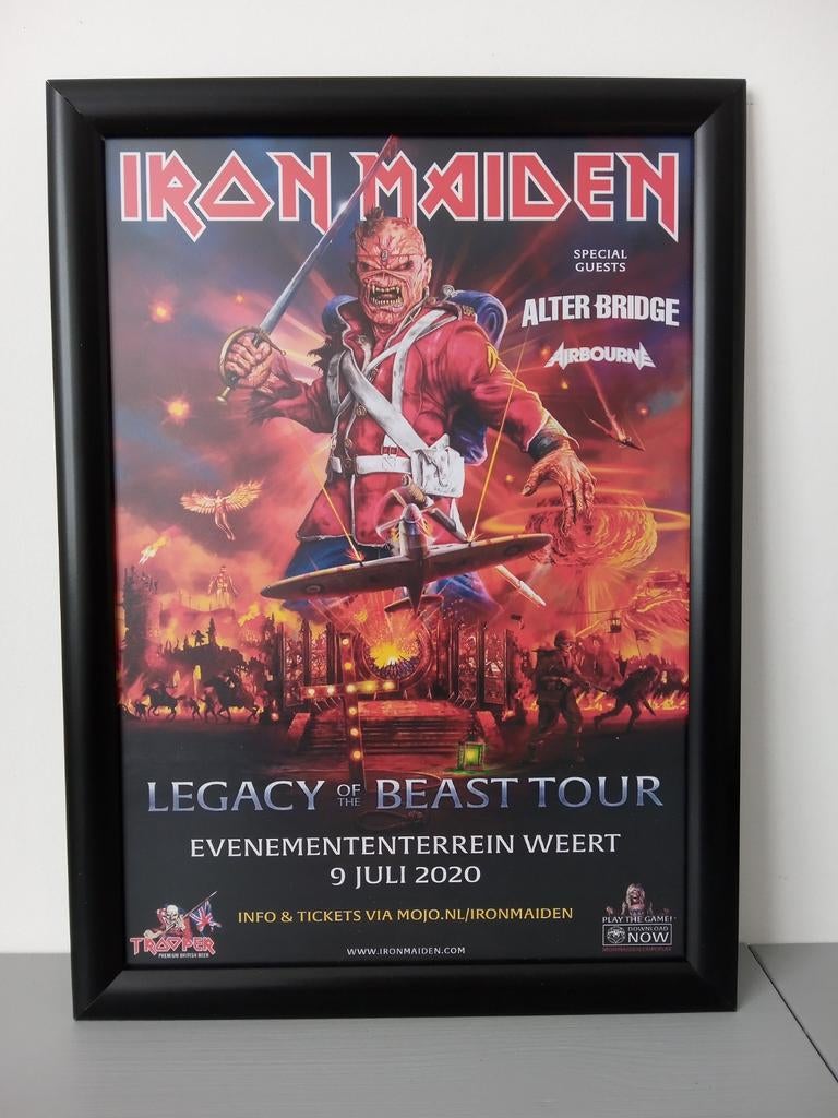 A3 Concert poster Iron Maiden Weert, 9 juli 2020., Verzamelen, Ophalen of Verzenden, A1 t/m A3, Muziek