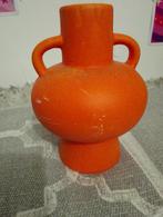 Oranje decoratieve vaas met handvatten, Overige materialen, Gebruikt, Oranje, Ophalen of Verzenden