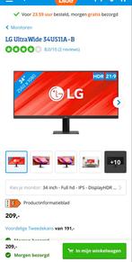 LG UltraWide Monitor 34 inch, Ophalen of Verzenden, Nieuw