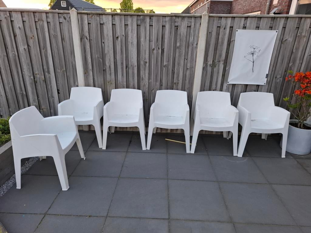 Ikea tuinstoelen (6 stuks) - opknapper, Ophalen of Verzenden, Gebruikt, Kunststof