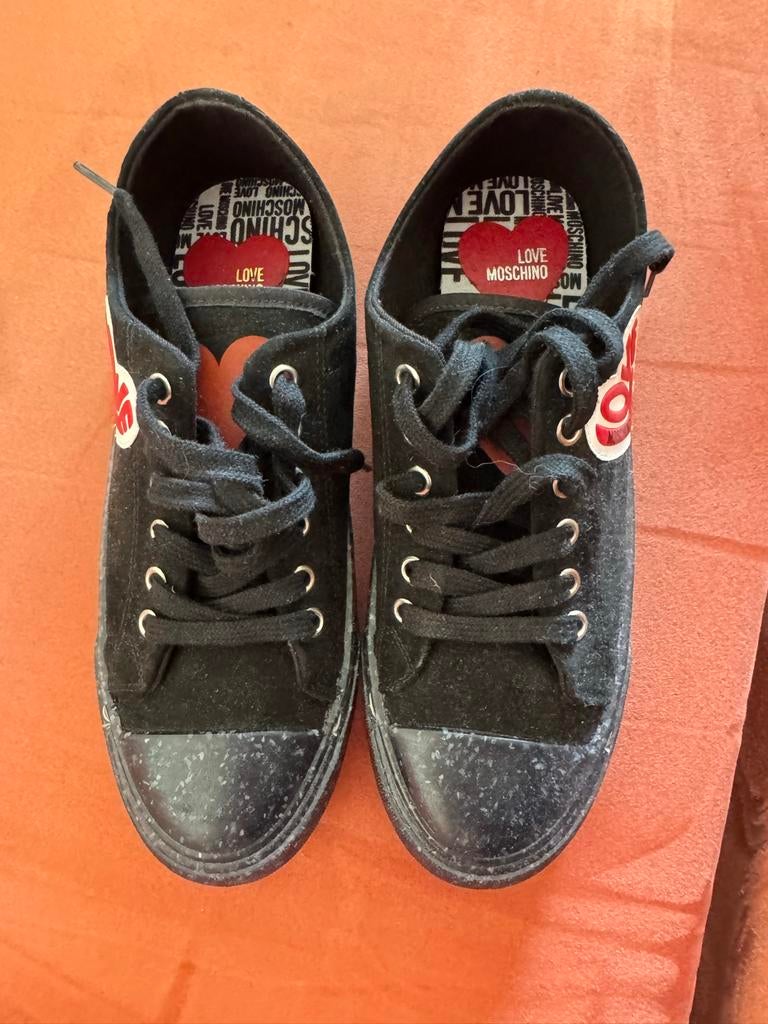 Love Moschino sneakers maat 39, Ophalen of Verzenden, Gedragen, Zwart, Sneakers of Gympen