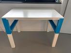 *KOOP NU* Ikea PAHL Bureau Blauw - Hoogte verstelbaar. ZGAN, Ophalen, In hoogte verstelbaar, Zo goed als nieuw, Bureau