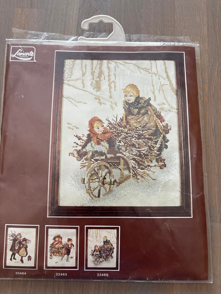 Lanarte Borduurpakket Wintertafereel 21x27cm DMC 33466, Hobby en Vrije tijd, Ophalen of Verzenden, Nieuw, Handborduren, Borduurpakket