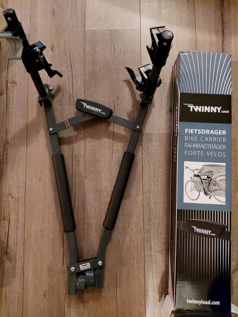 Fietsendrager Twinny Load Easy (schaar) / lichtbalk, Auto diversen, Fietsendragers, Ophalen, 2 fietsen, Zo goed als nieuw, Trekhaakdrager