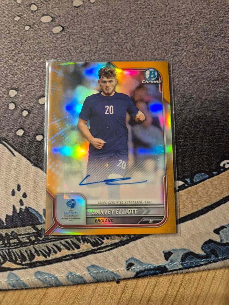 Harvey Elliott Bowman U21 EK Autograph Kaart 21/25, Ophalen of Verzenden, Zo goed als nieuw, Buitenlandse clubs, Spelerskaart