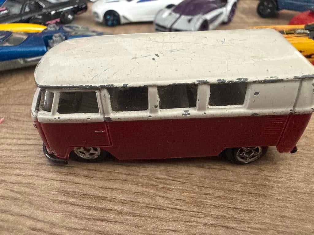 Vintage Volkswagen T1 Bus Speelgoedauto - Rood/Wit, Overige merken, Gebruikt, 1:50 of kleiner, Auto