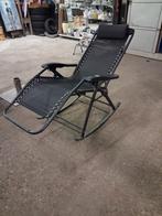 Zwarte verstelbare relaxstoel, Ophalen, Kunststof, Zwart, Nieuw