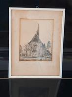 Orig tekening Jaap Westra N H kerk Zuidhorn Groningen, Ophalen