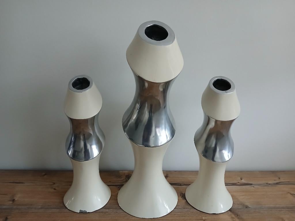 3 vazen, Overige kleuren, Aardewerk of Porselein, Ophalen of Verzenden, Zo goed als nieuw