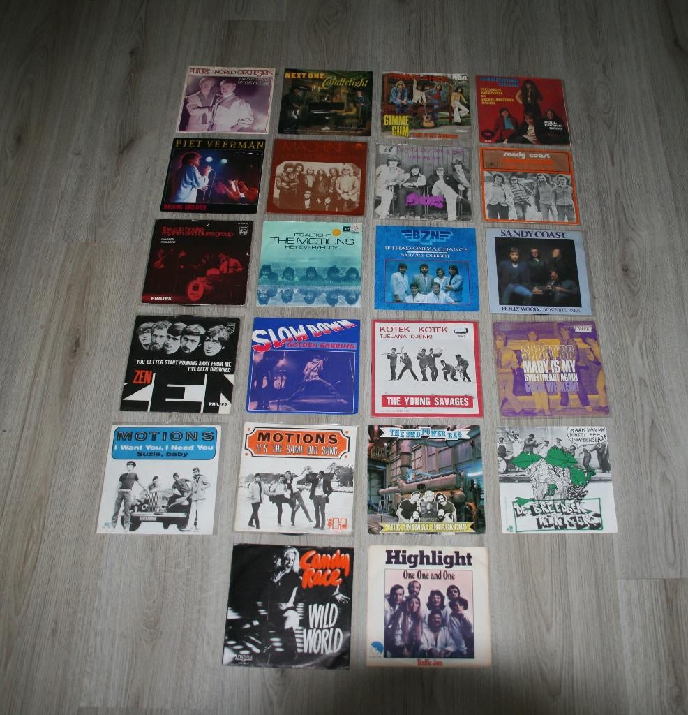 22 nederbeat singles, Gebruikt, 7 inch, Single, Ophalen of Verzenden