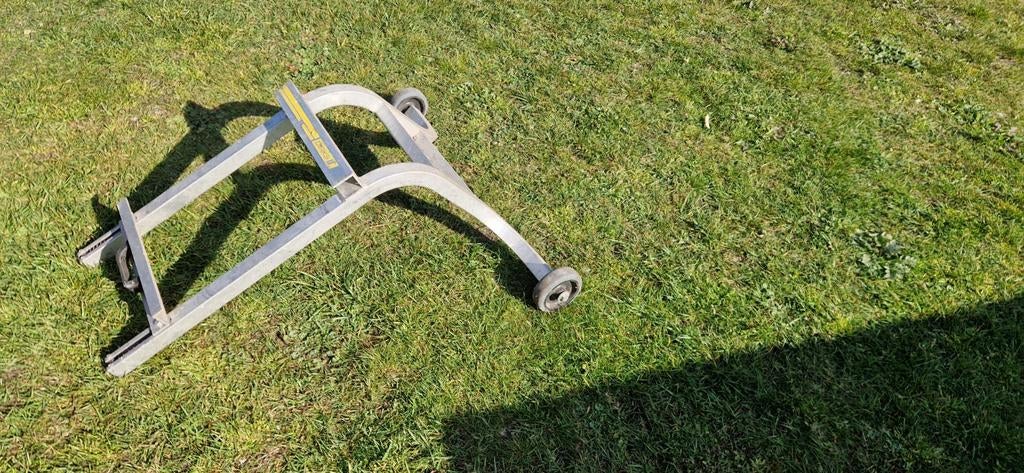Dirks 3-delige ladder met afstandhouder - 7.35m, Doe-het-zelf en Verbouw, Ophalen
