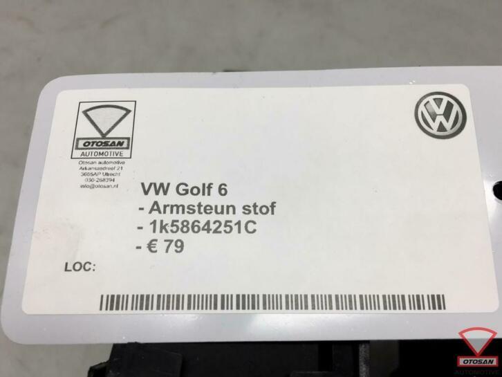 vw golf 6 armsteun stof 1k5864251c, Gebruikt, Volkswagen, Volkswagen AG, Berliner Ring 2
38440  Wolfsburg, DE