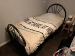 Eenpersoonsbed - Antraciet, Huis en Inrichting, Slaapkamer | Bedden, Gebruikt, 90 cm, Eenpersoons, Zwart