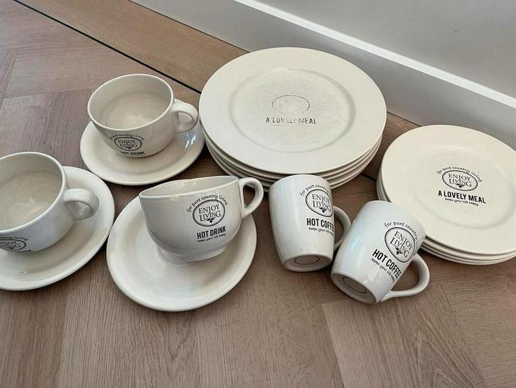 Servies: Dinerborden, Ontbijtborden, Mokken, Soepko, Huis en Inrichting, Keuken | Servies