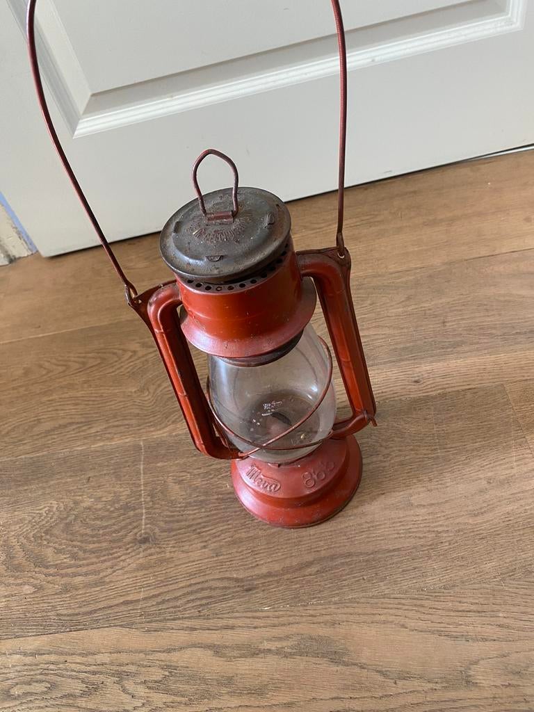 Antieke lantaarn olie lamp made in slovakije decoratie objec, Ophalen of Verzenden