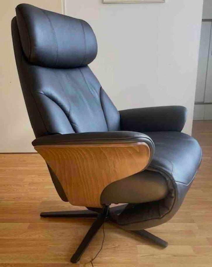 Zitmaxx relax fauteuil Adam stressless van €4656 voor €2950, Huis en Inrichting, Fauteuils, Nieuw, Hout, Leer, Metaal, 75 tot 100 cm
