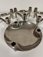 Set van 3 originele Stoff Nagel kandelaars met schaal, Antiek en Kunst, Ophalen of Verzenden, Overige materialen