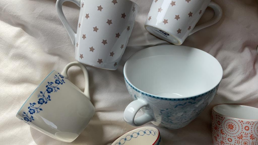 Albert Heijn mokken ,PRIJS IS PER STUK, Gebruikt, Keramiek, Ophalen of Verzenden, Overige stijlen