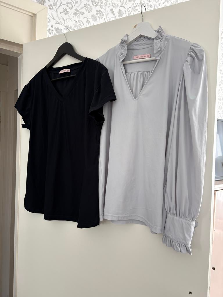 Studio Anneloes blouse en shirt, Zwart, Maat 46/48 (XL) of groter, Ophalen of Verzenden, Korte mouw