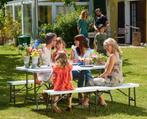 2x Bierbank picknickbank wit kunststof GRATIS BEZORGD!, Overige, Verzenden, Nieuw, Nvt