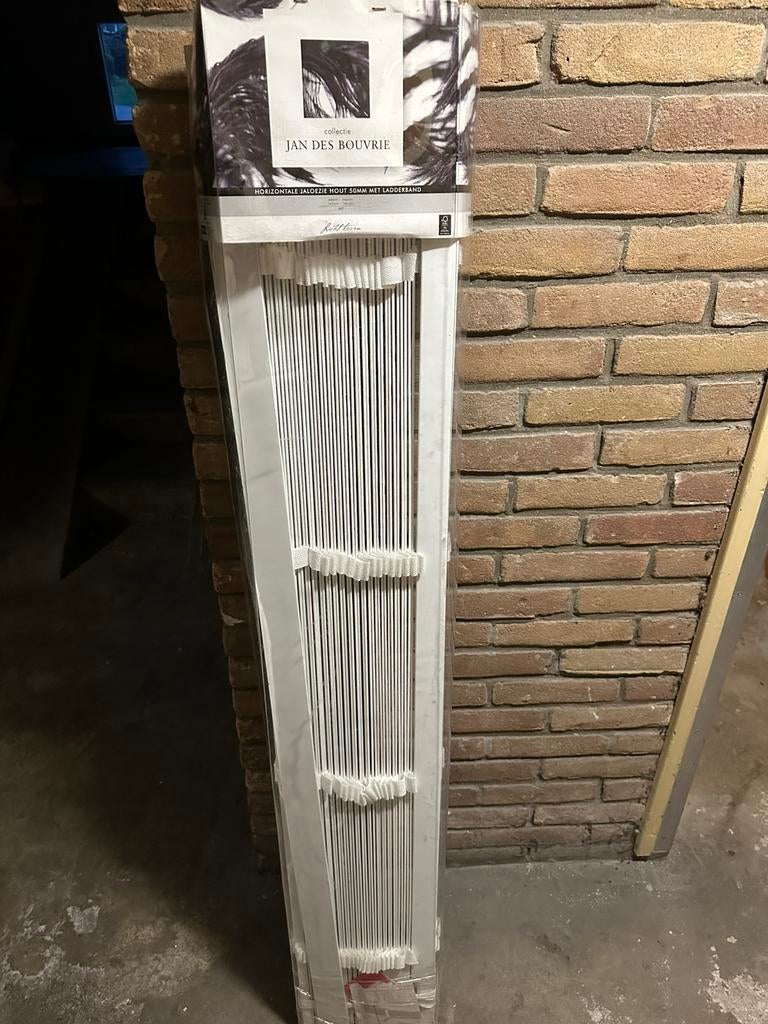 Jan de Bouvrie houten jaloezie wit nieuw, Ophalen, Zo goed als nieuw, Wit, Minder dan 100 cm