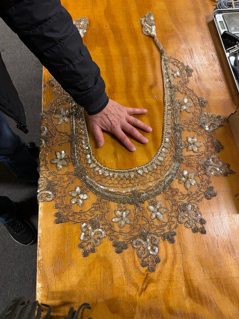 Antieke Art-Deco Kralen Hals-applicatie (1920-1935), Antiek en Kunst, Ophalen of Verzenden