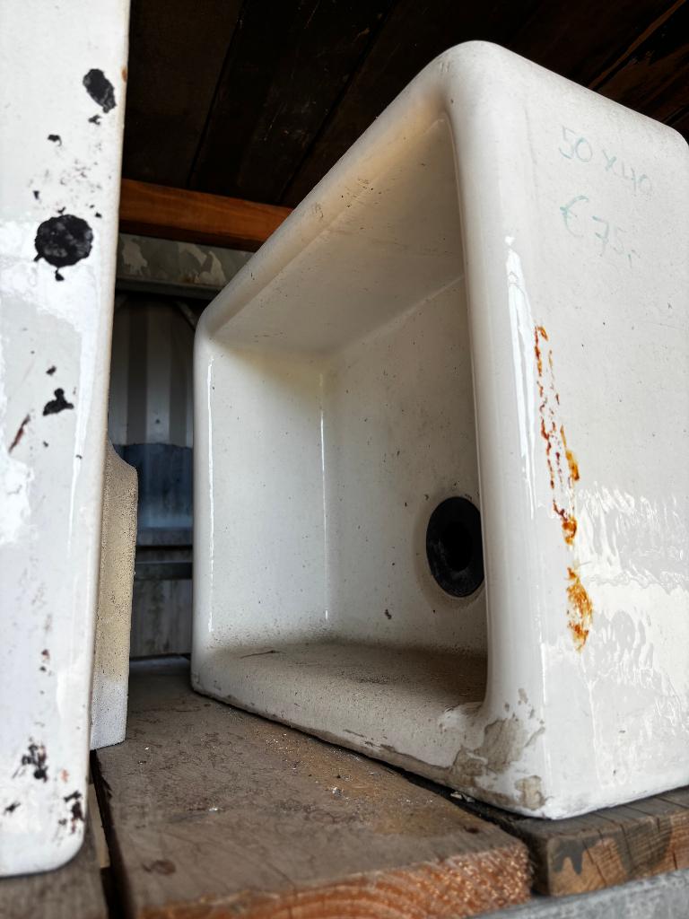 Porceleinen wasbakken, diverse formaten, Ophalen, Gebruikt, Porselein