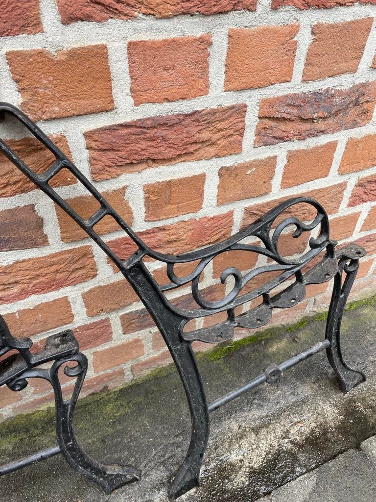 Gietijzeren steunen voor tuinbank, Tuin en Terras, Ophalen of Verzenden, Gebruikt, Metaal